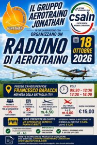 GAT - Taranto - Raduno di Aerotraino - 18 ottobre 2026 - Aviosuperficie Francesco Baracca - Nervesa della Battaglia TV